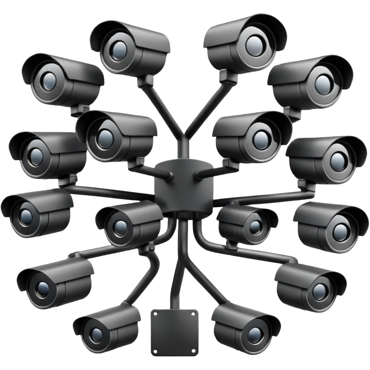 Circle of CCTV facing every direction  emoji