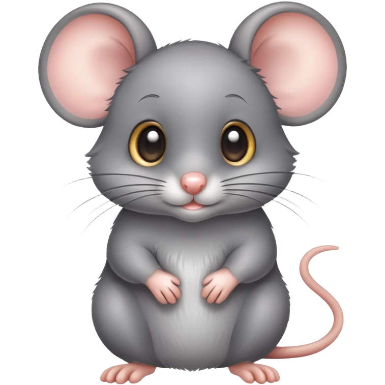 Cute little mouse with big eyes emoji