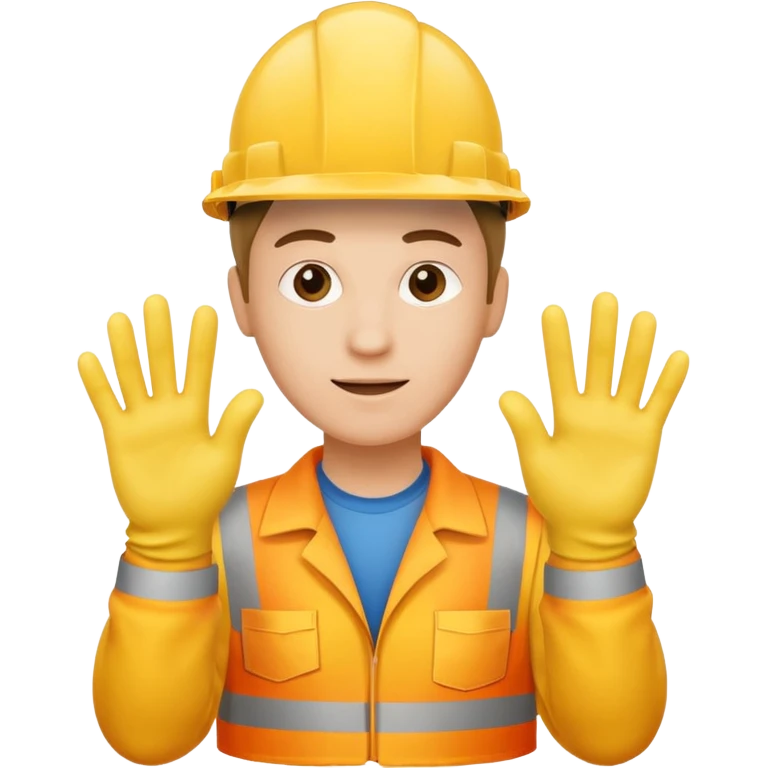 Safety sign hand with 3 fingers our of 5 used by TotalEnergies emoji