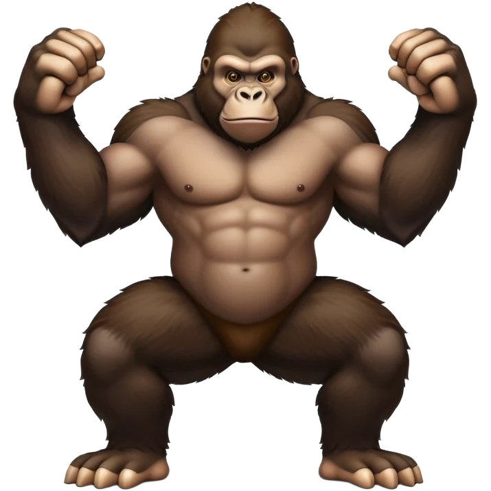 Gorilla with only 2 limbs emoji