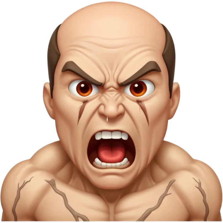 angry shouting man emoji