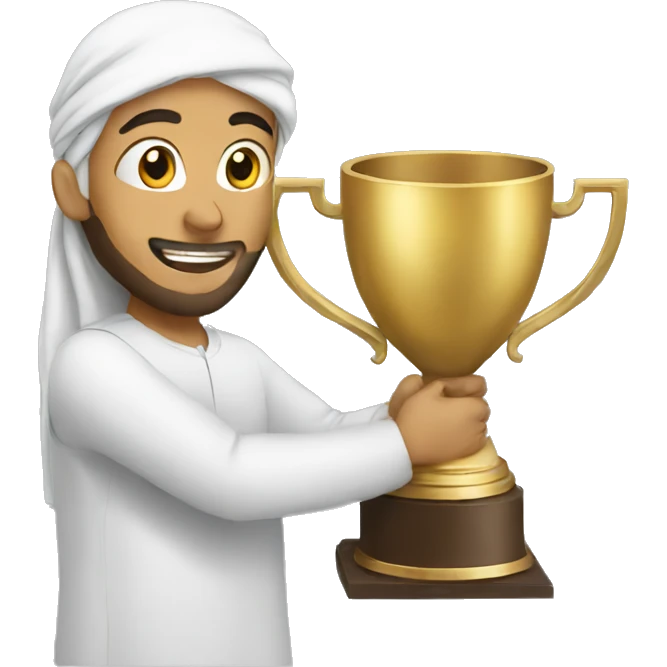 Muslim  winning trophy emoji