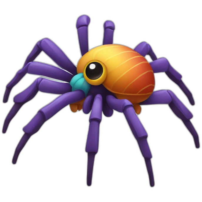 Multicolor spider emoji