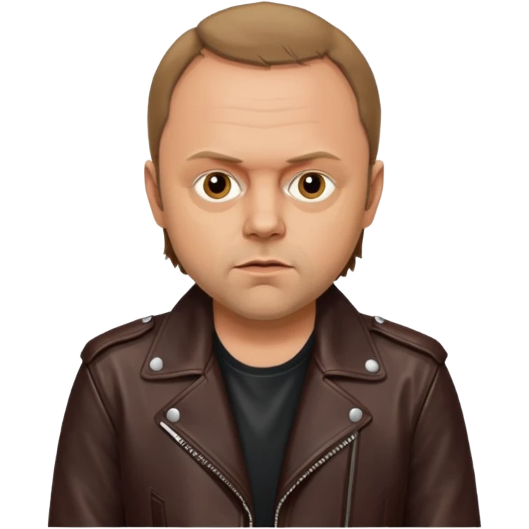 Lars ulrich young, (brown wolfcut, 80s) emoji