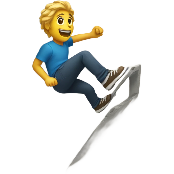 sliding down a wall emoji
