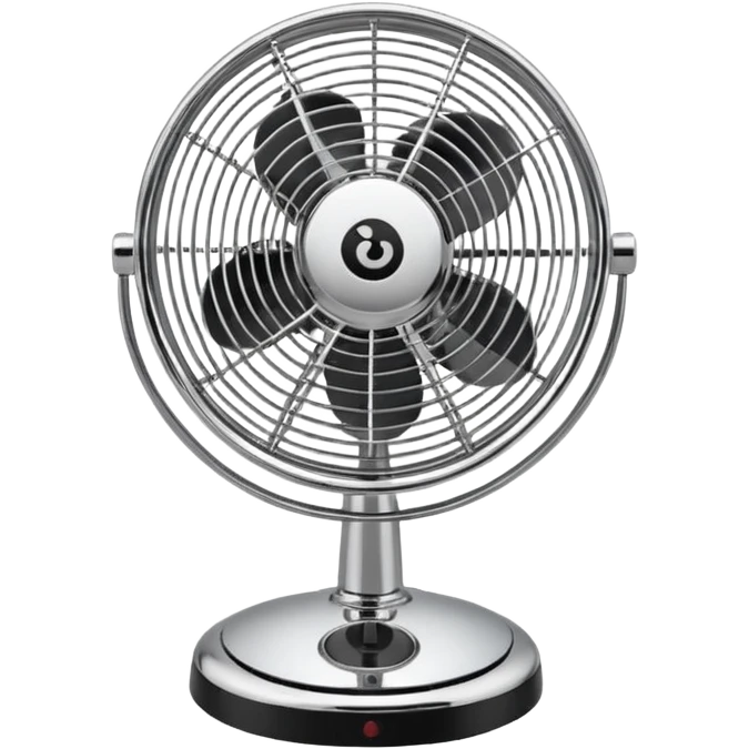 Desk Fan – classic round fan with metal cage and adjustable tilt. emoji