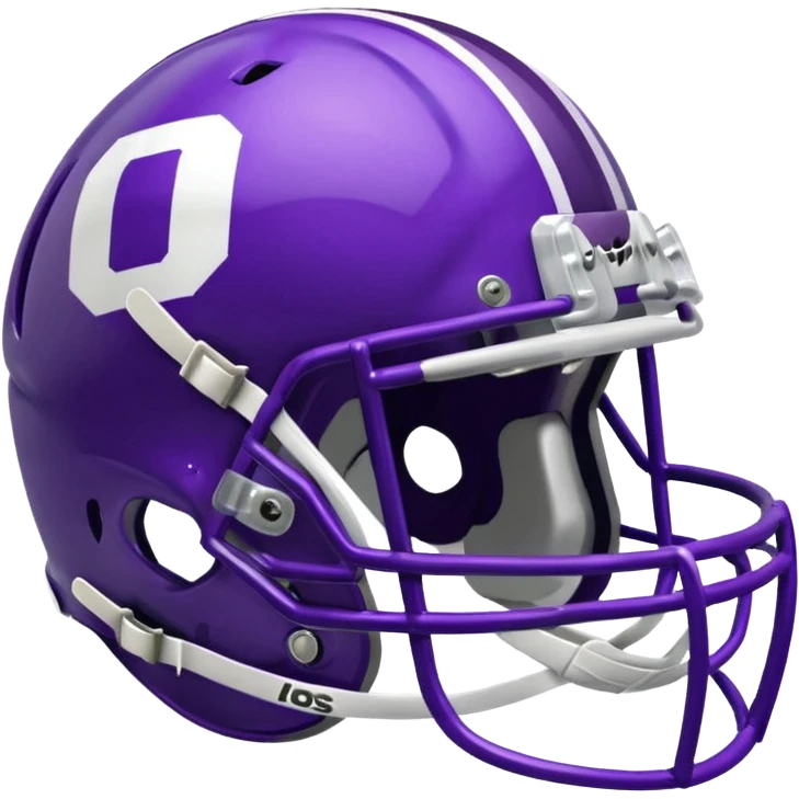 College football player helmet in perple color emoji