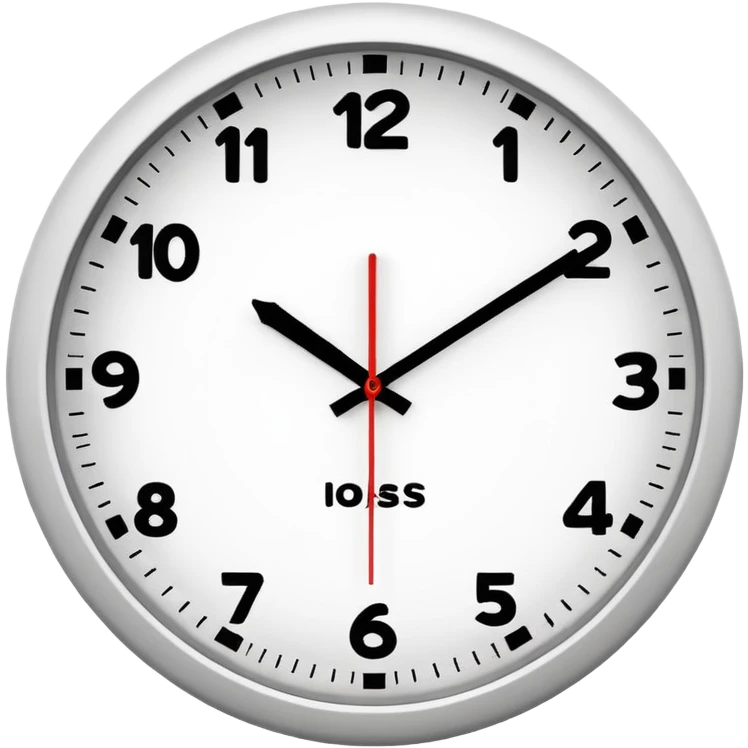 wall clock with numbers and hands emoji