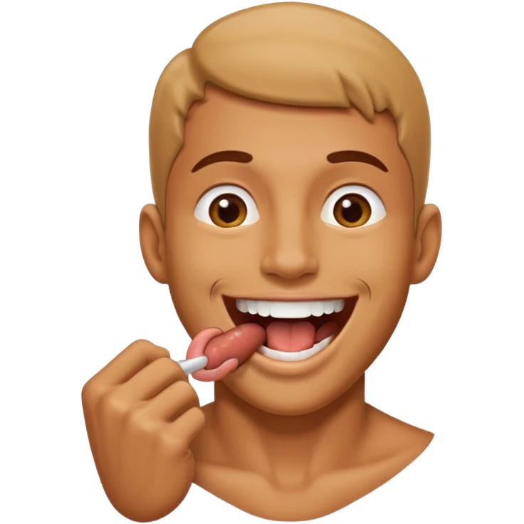 Sucking penis emoji