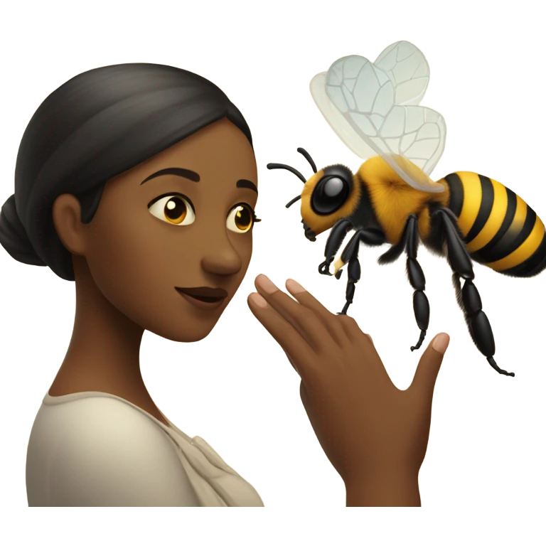 Bee with lady emoji