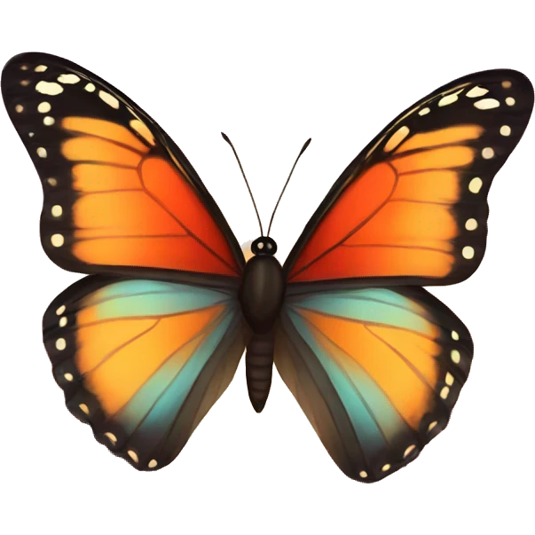 Sunset colored butterfly emoji