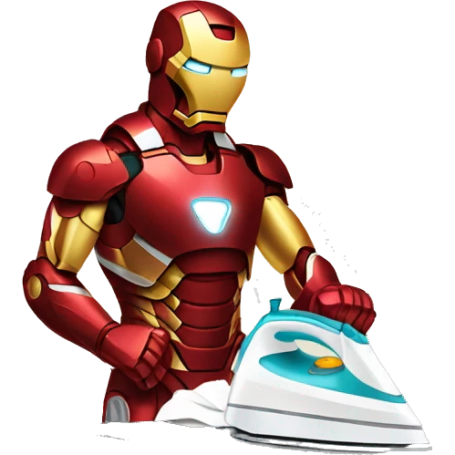 ironman ironing clothes emoji