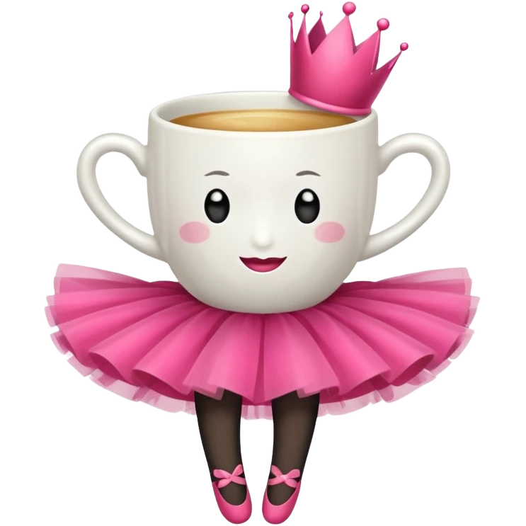 Tasa blanca con cara piernas y que sea bailarina  emoji