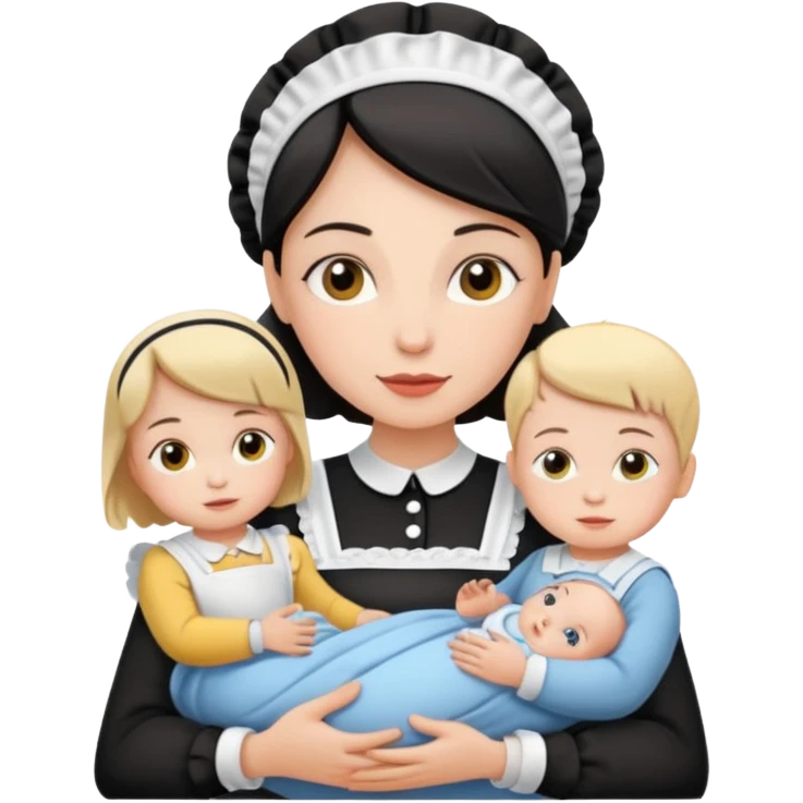 maid with kid and babie emoji