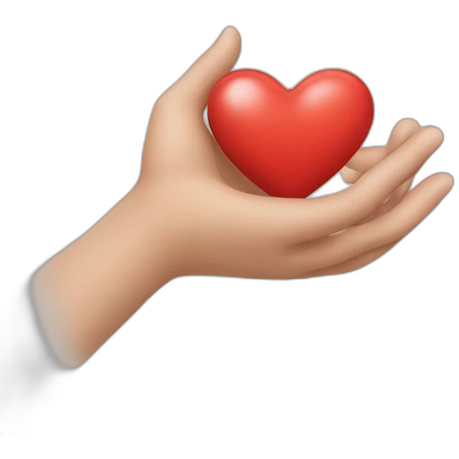 coeur avec la main emoji