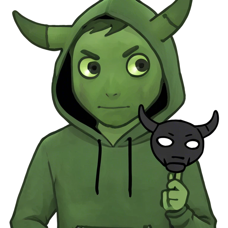 Skinny boy demonic emoji