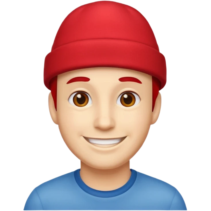Single men with red hat  emoji