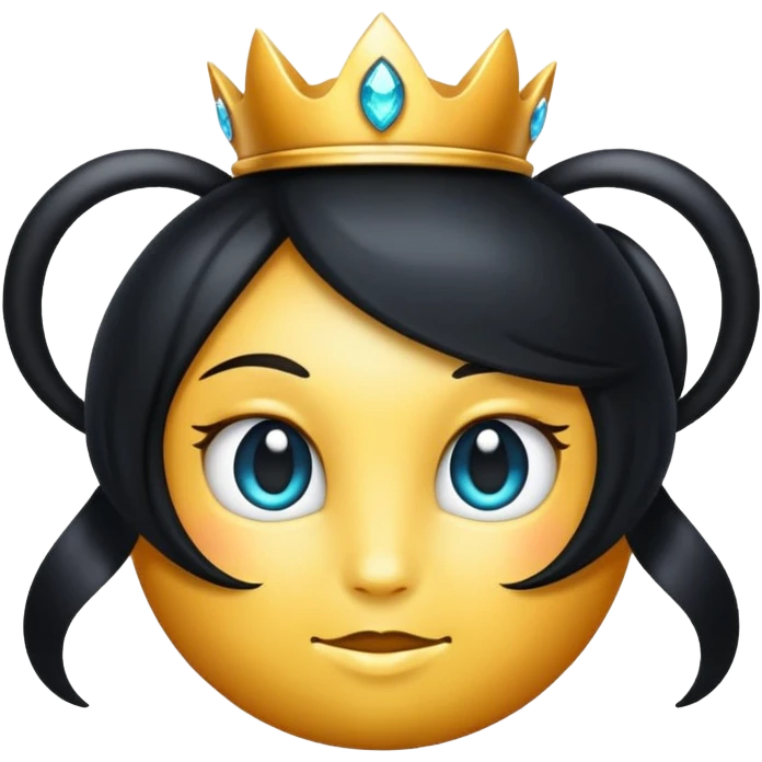 Moño negro con brillos emoji