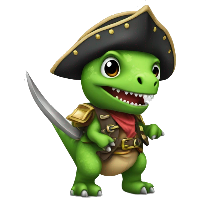 Dinosaur pirate emoji