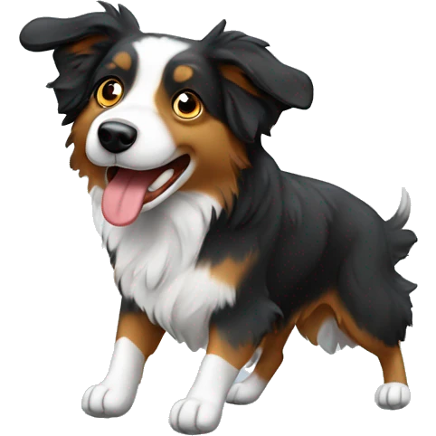 Anvil with Jumping Australian shepherd  emoji