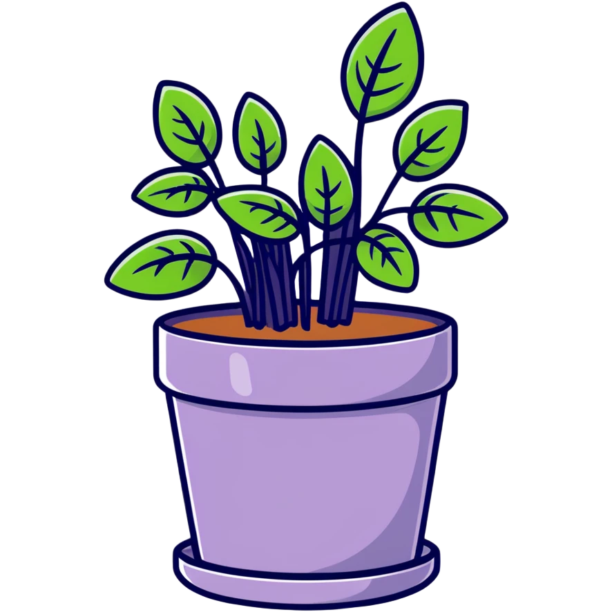 Young Plectranthus Verticillatus sprouts with perfectly circular penny-shaped leaves in a modern metallic planter emoji