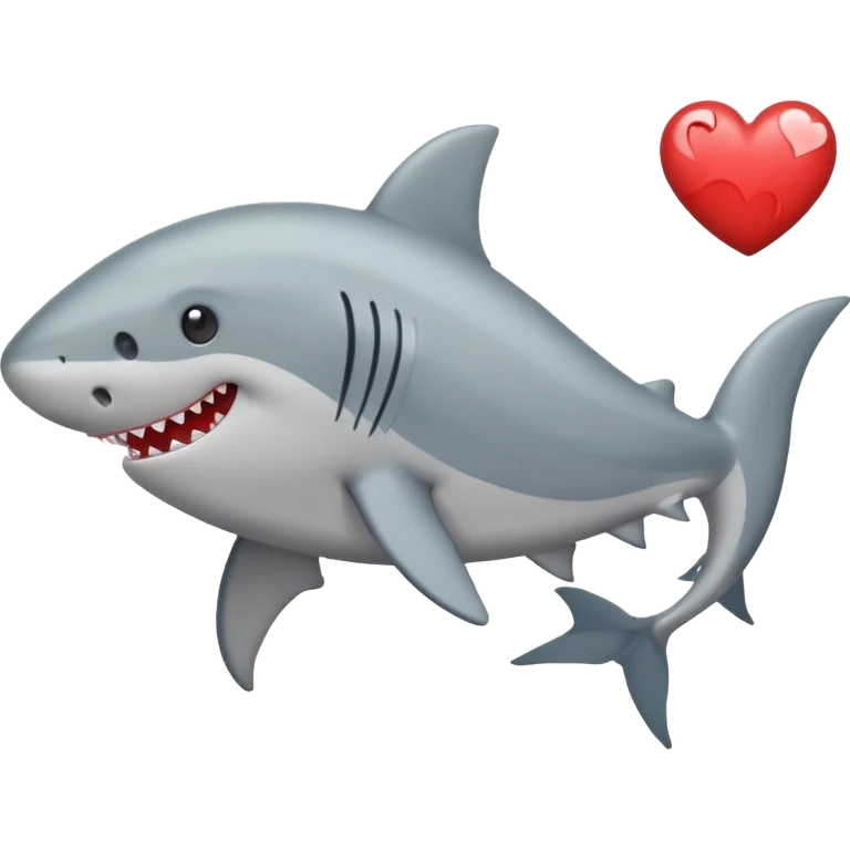 Crea un tiburón con corazón emoji
