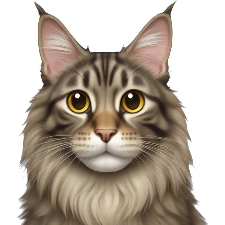 Maine coon cat tabby emoji