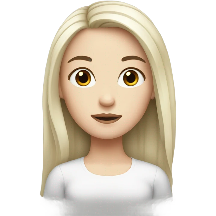 White Girl with black hair and matrix rain emoji
