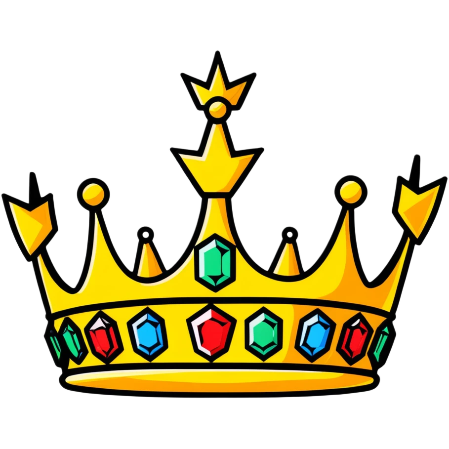 fancy king's crown with gems emoji