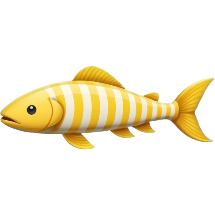 Yellow  çizgili uzun balık emoji