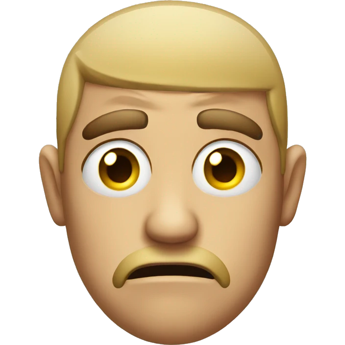 Disgusted face,opposite of a man emoji