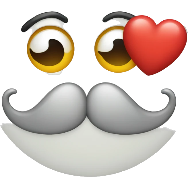 heart with mustache emoji