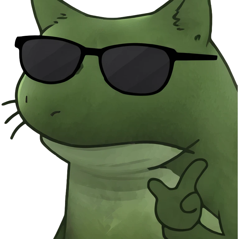Cat with sunglasses emoji