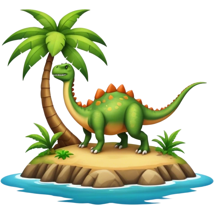 Dinosaur with an island  emoji