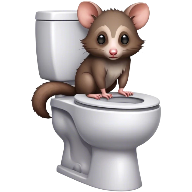 Possum on a toilet  emoji