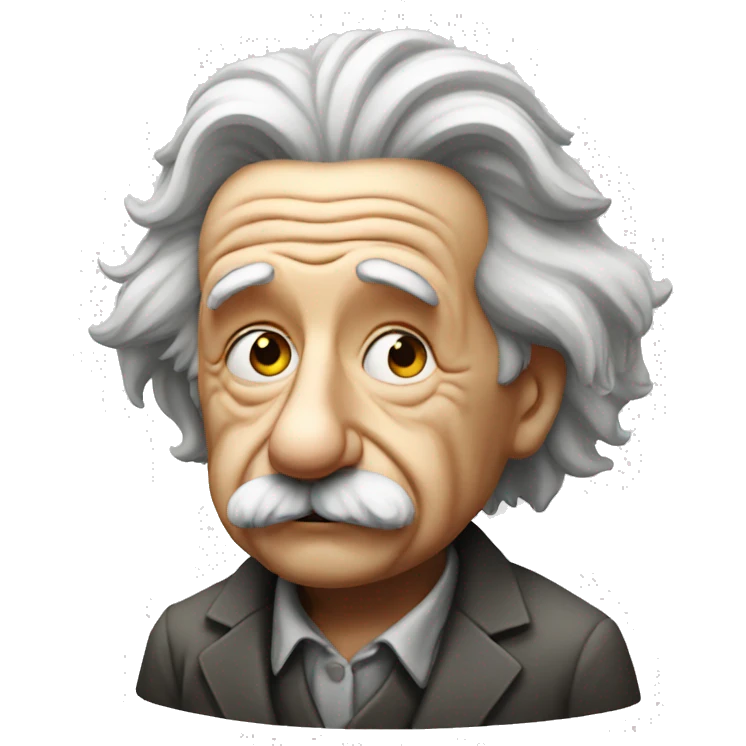 albert einstein thinking emoji