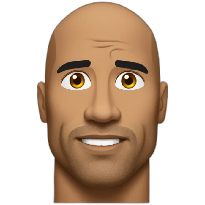 The rock qui lève le sourcils droit emoji