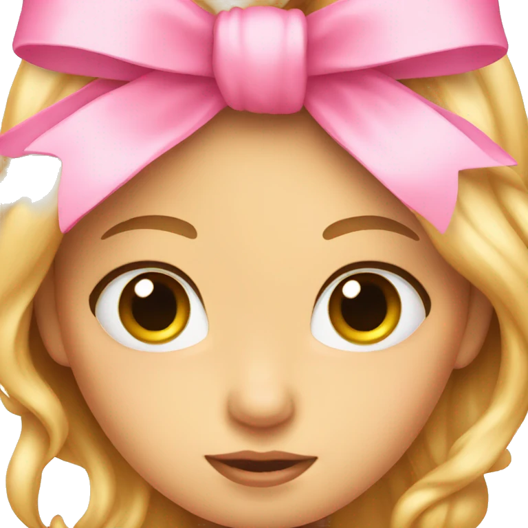 Pink bow emoji