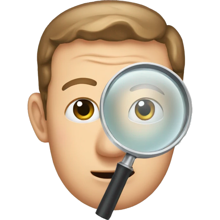 Mark zuckerberg magnifying  emoji