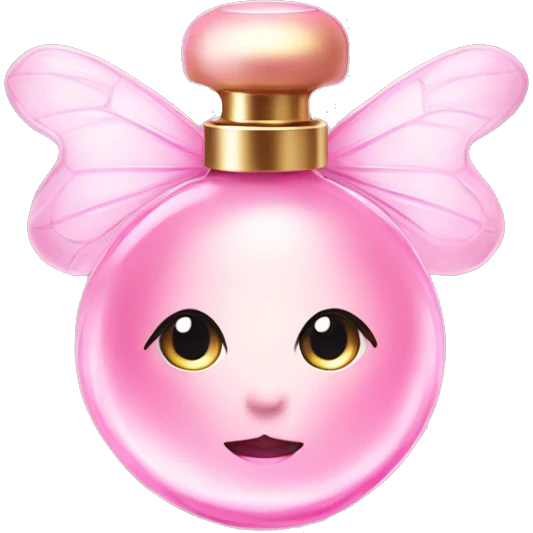 Fairy light pink perfume in bow emoji