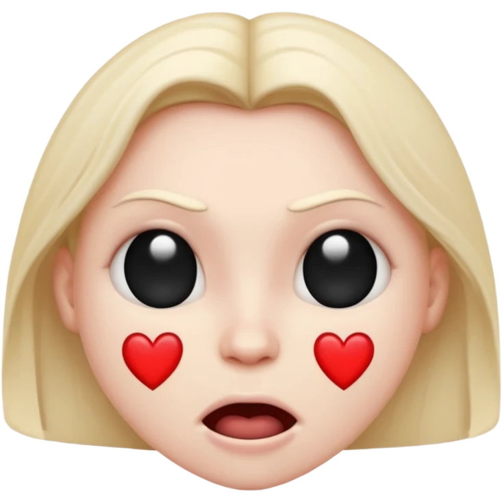 mad emoji with black hearts around head emoji