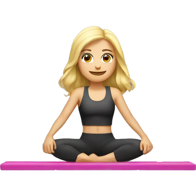 Blonde girl doing Pilates  emoji