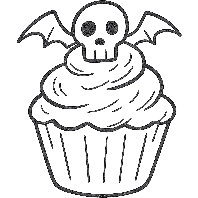 gothic cupcake emoji