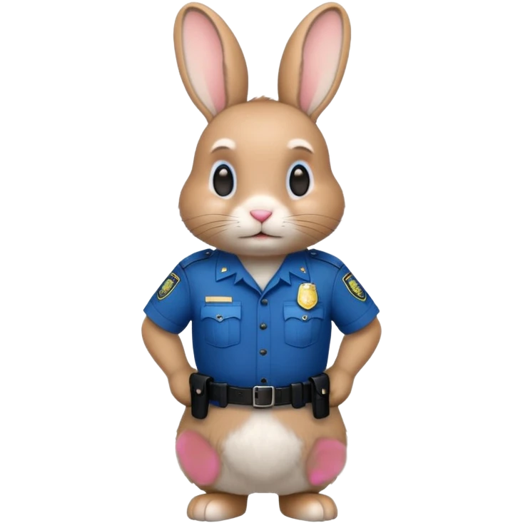 rabbit in police uniform emoji