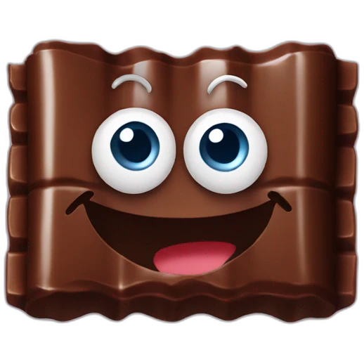 smiling chocolate bar emoji