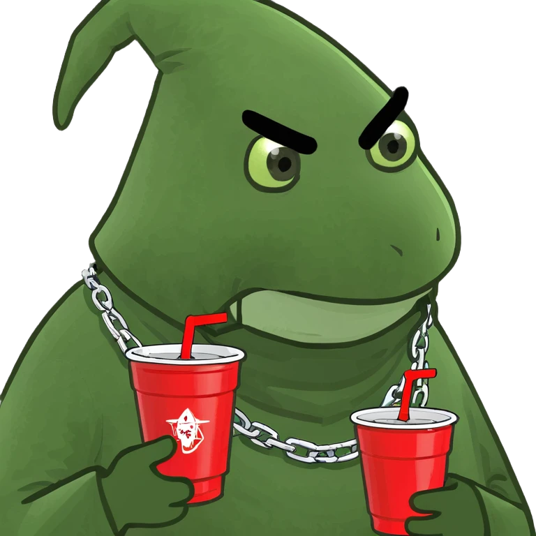 Wizard with a chain and a red solo cup emoji