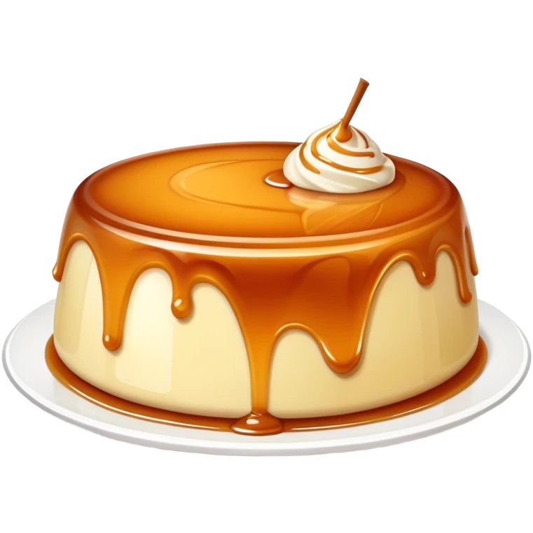 delicious pudding dessert with caramel topping emoji