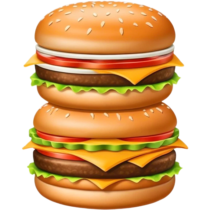 A whopper and a whopper, a whopper and a whopper, triple whopper, and a whopper triple whopper emoji
