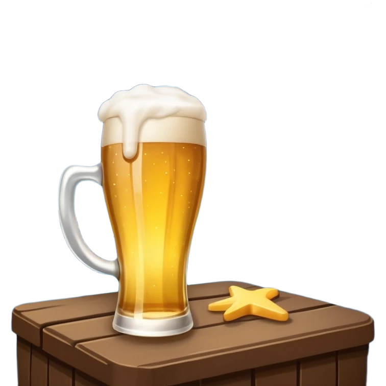 Noite estrelada com cerveja e estrela cadente  emoji