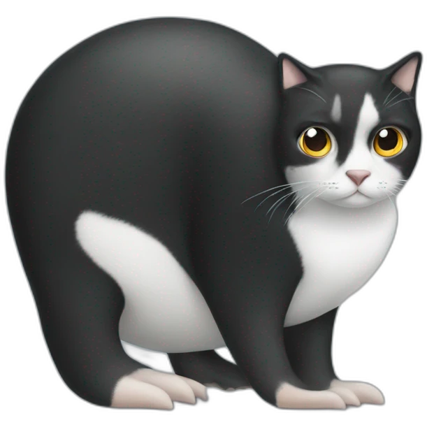 Penguin on cat emoji